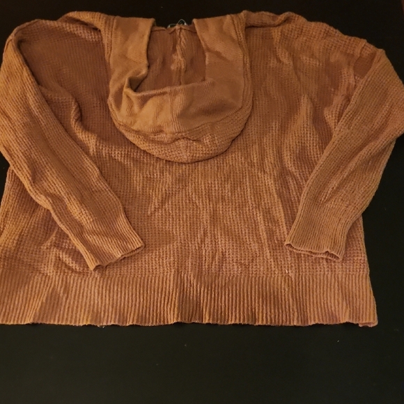 Aerie V-Neck Sweater in Warm Tan - Picture 6 of 10